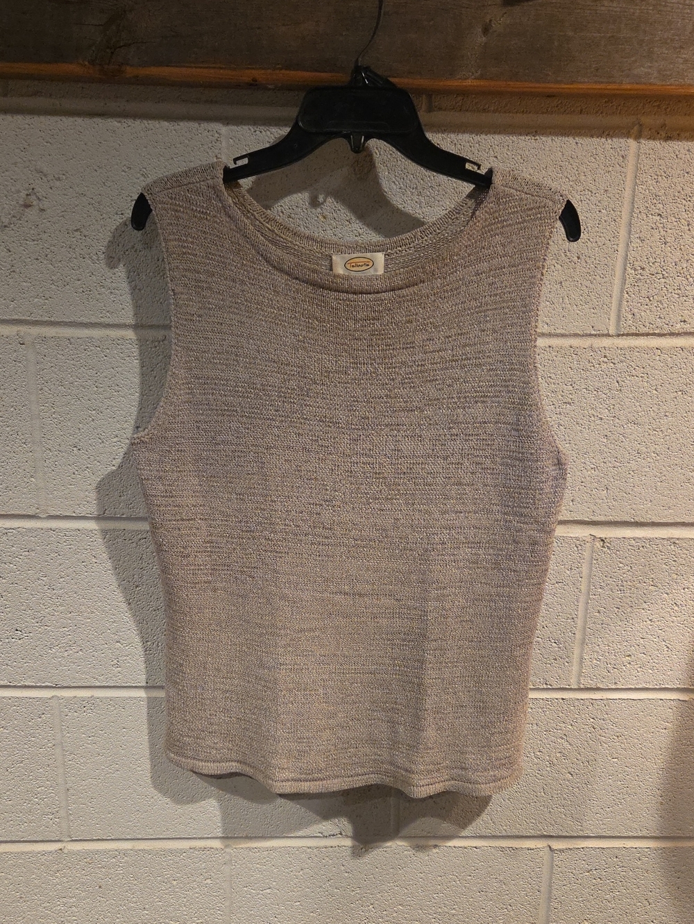 Talbots Sleeveless Knit Tank - Taupe Heather